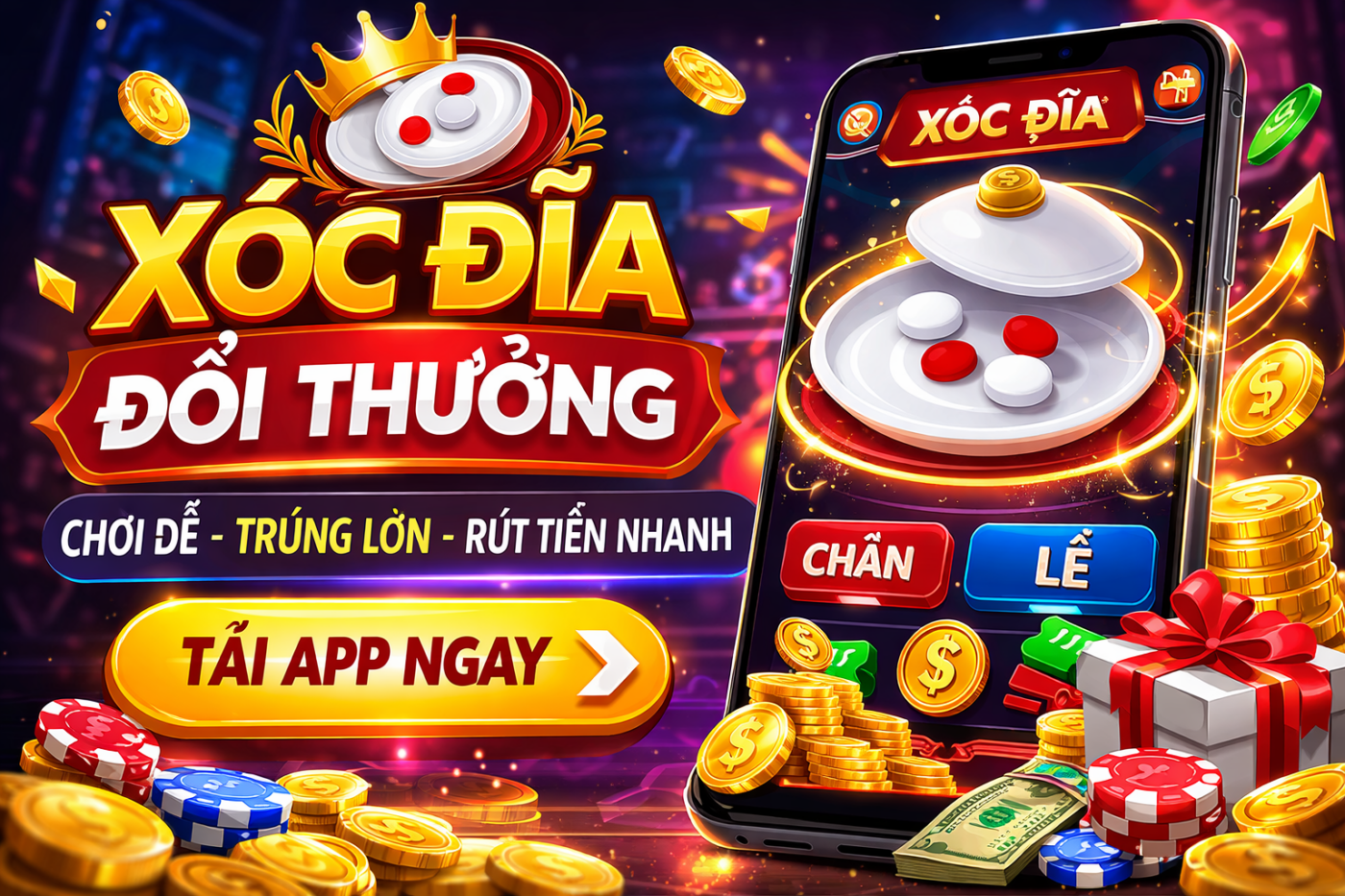 Hướng Dẫn Cách Xóc Đĩa Đổi Thưởng Mới Nhất